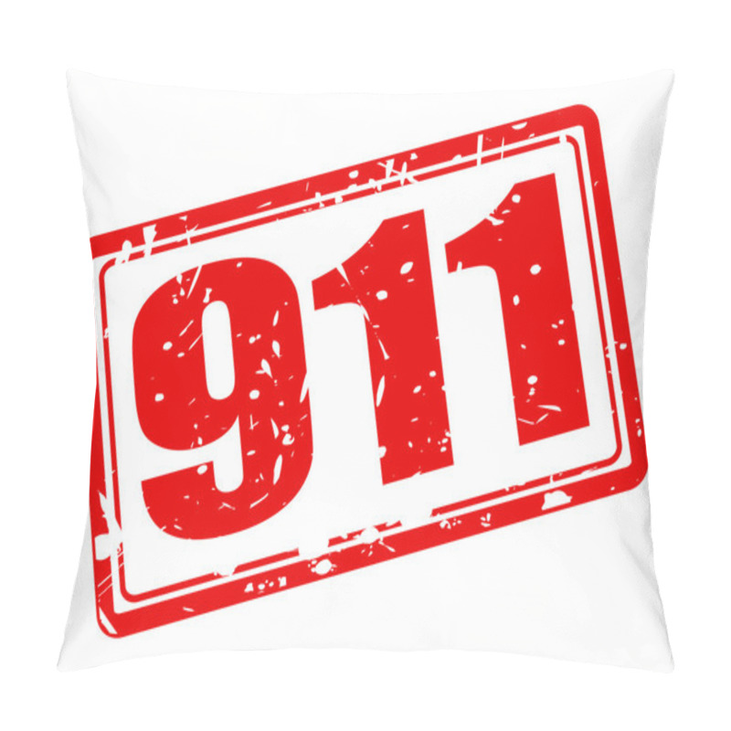 Personality  911 Red Stamp Text  Pillow Covers