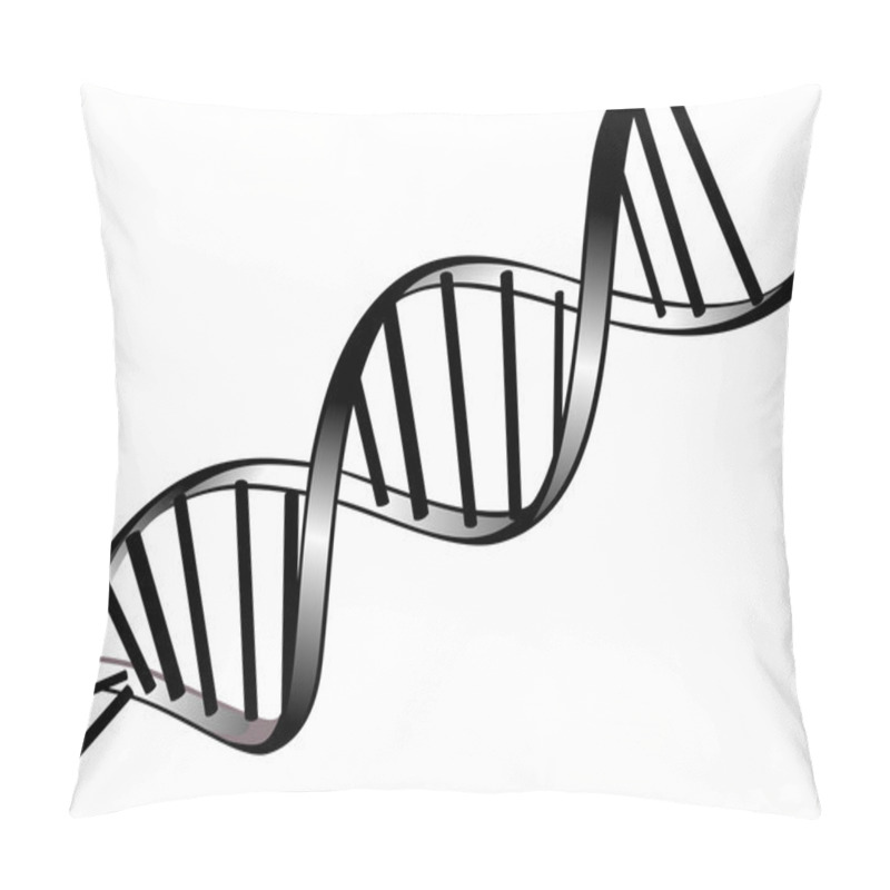 Personality  DNA Strand Isolated On Black Background Pillow Covers