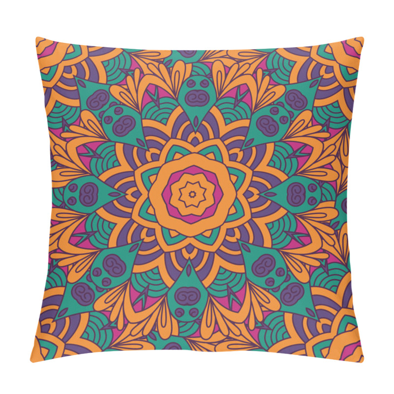 Personality  Seamless  Vector  Background With Mandala. Pillow Covers