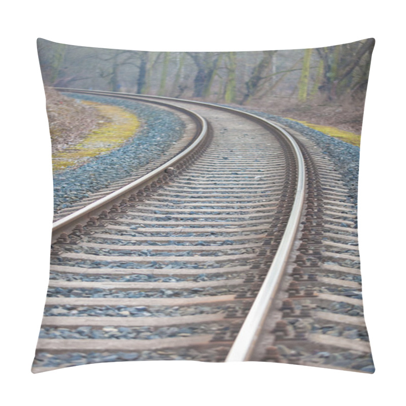 Personality  Railway Track Leading Into The Unknown Pillow Covers