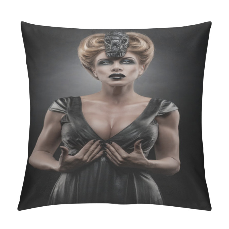 Personality  Gothic Blond Vampiric Woman Pillow Covers