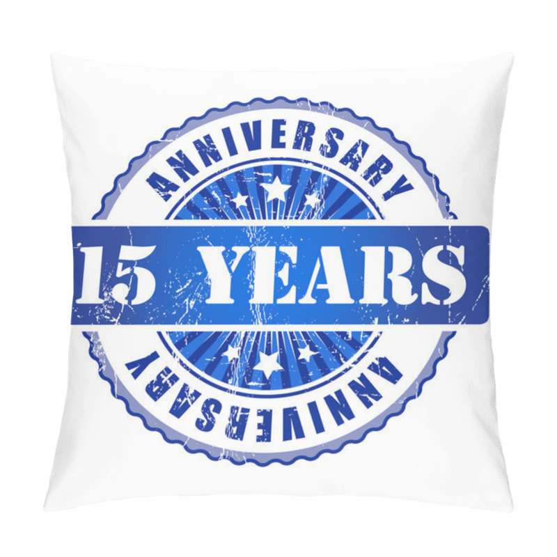 Personality  15 Years Anniversary Stamp. Pillow Covers