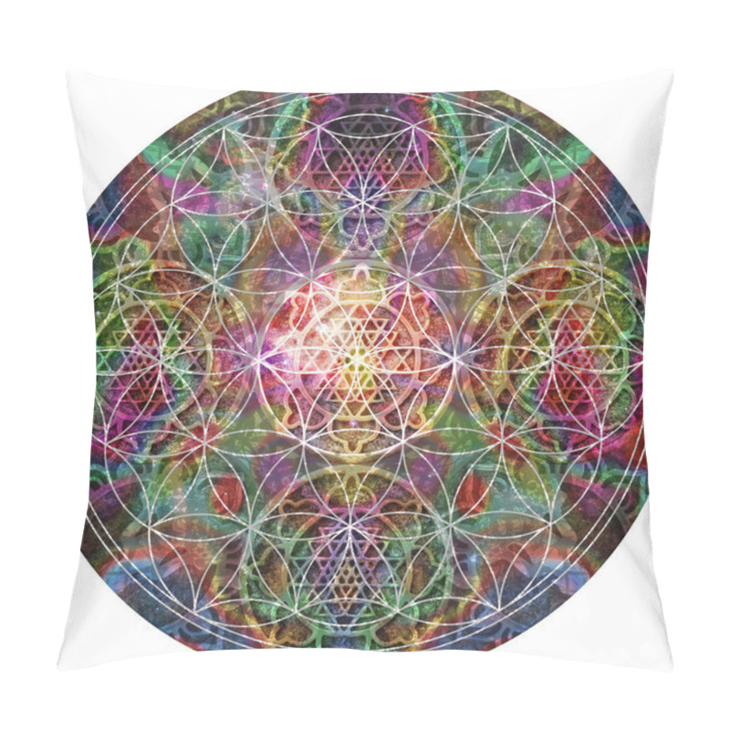 Personality  Abstract Mandala With Flower Of Life  Pillow Covers