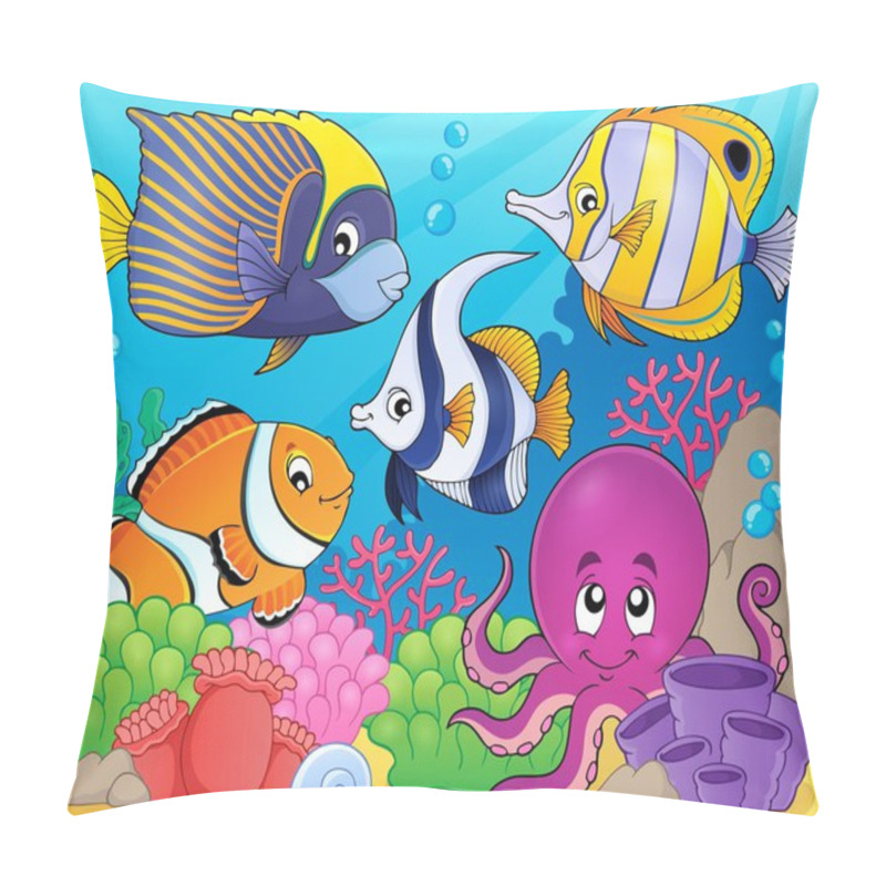 Personality  Coral Fauna Theme Image 7 Pillow Covers