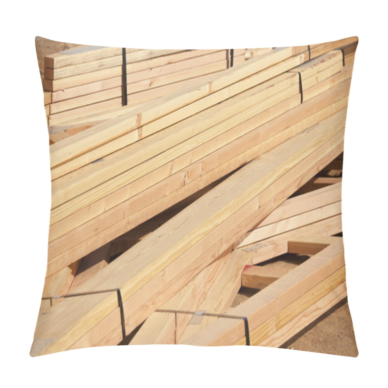 Personality  Abstract Of Construction Wood Stack Pillow Covers