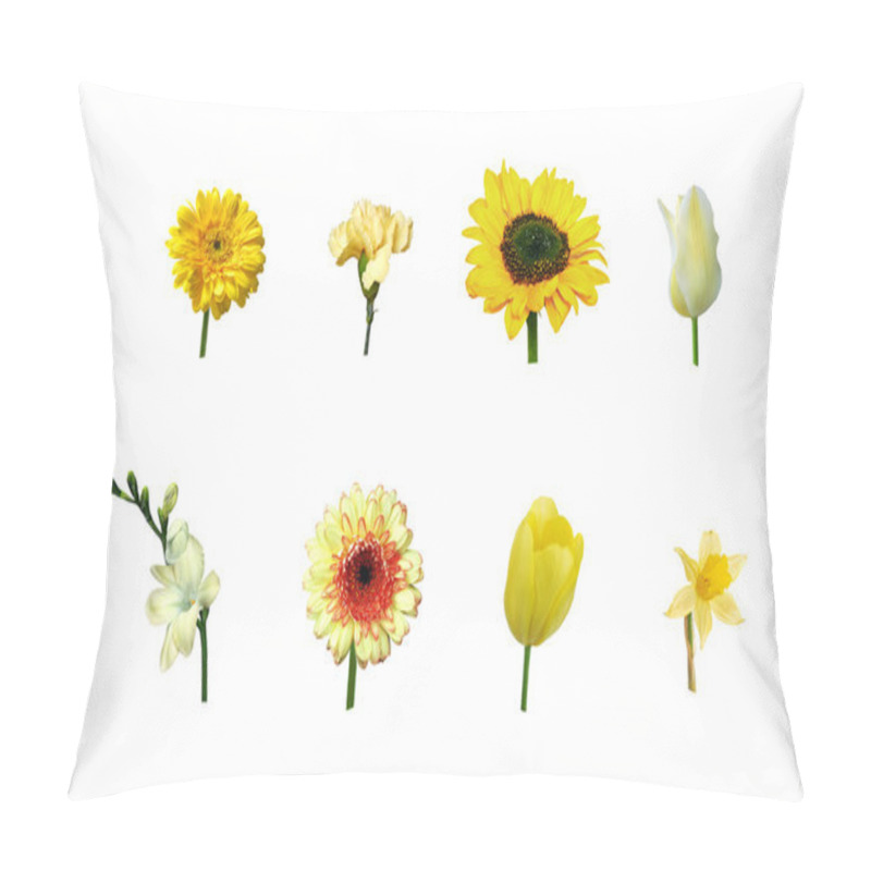 Personality  Single Yellow Flowers, Isolated Pillow Covers