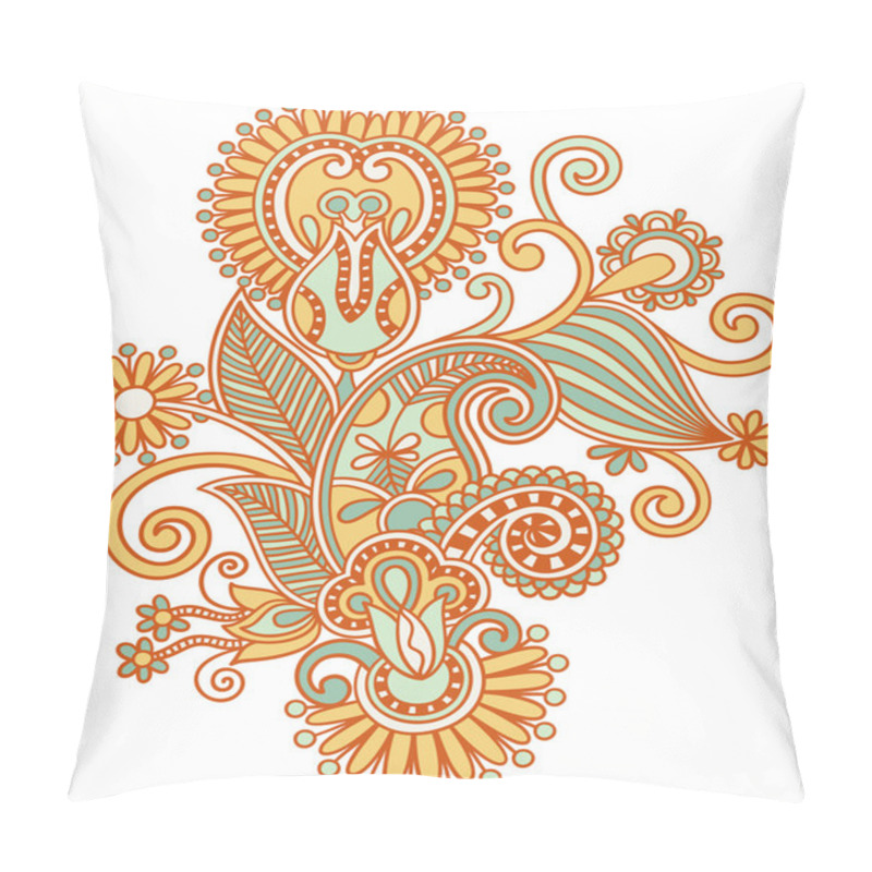 Personality  Original Hand Draw Line Art Ornate Flower Design Pillow Covers