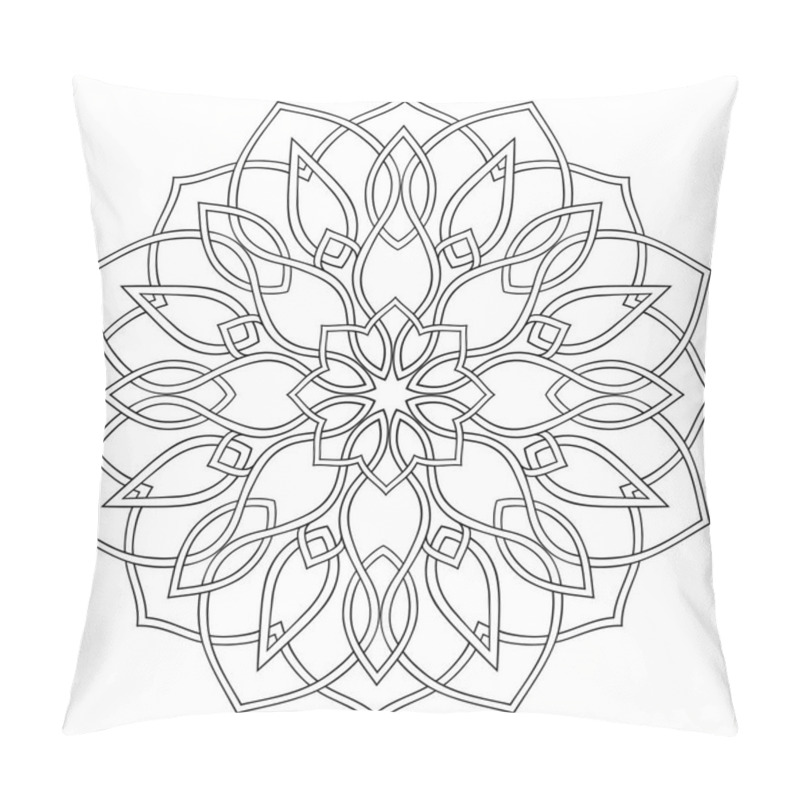 Personality  Simple Geometric Mandala. Pillow Covers