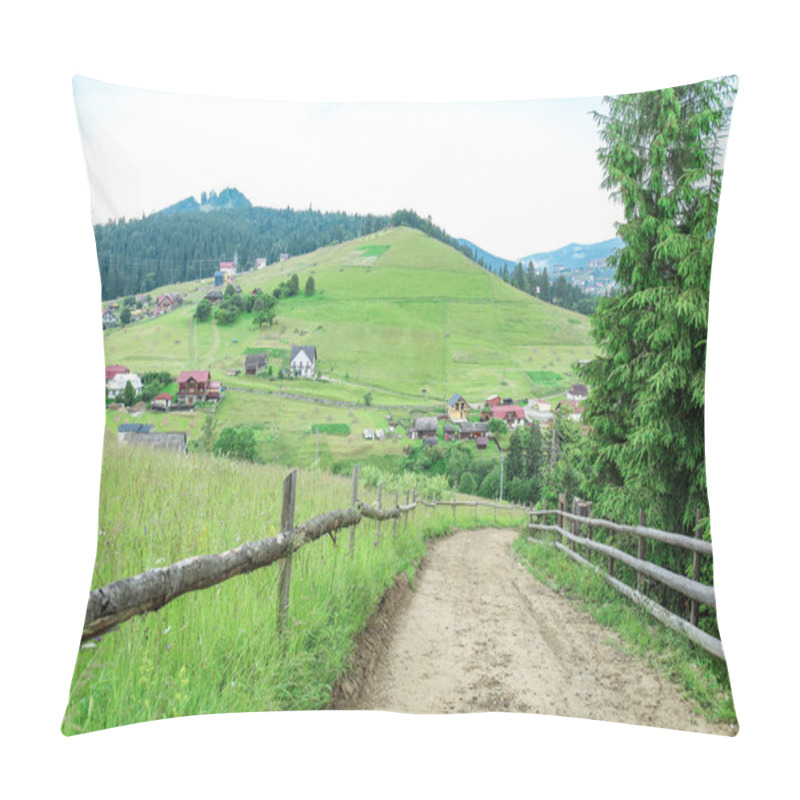 Personality  View Of Village In Carpathian Mountains, Ukraine Pillow Covers