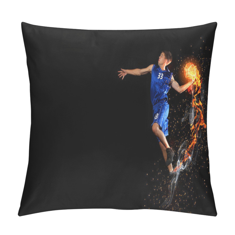 Personality  Basketball Player With A Ball Pillow Covers