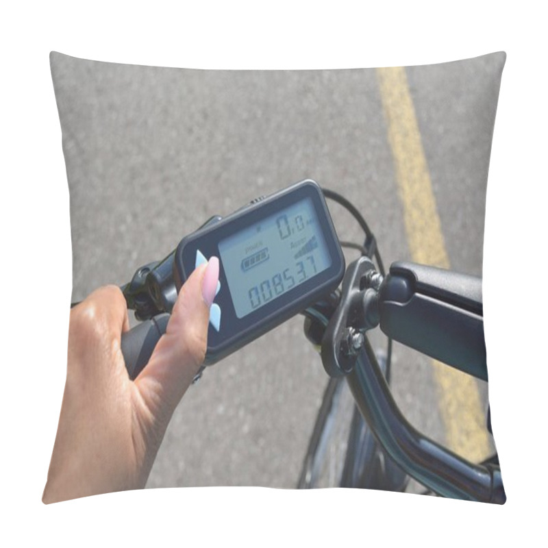 Personality  Turning On Electric Bike, E-bike Or Bicycle.  Pillow Covers