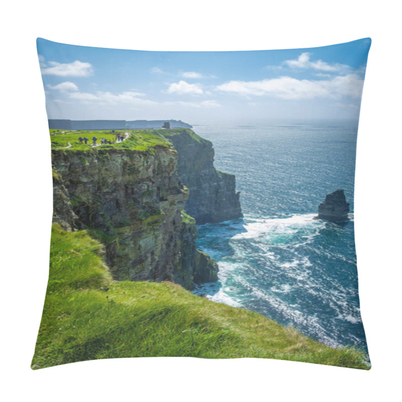 Personality  Walking At The Very Spectacular Cliffs Of Moher, Co Clare, Ireland Pillow Covers