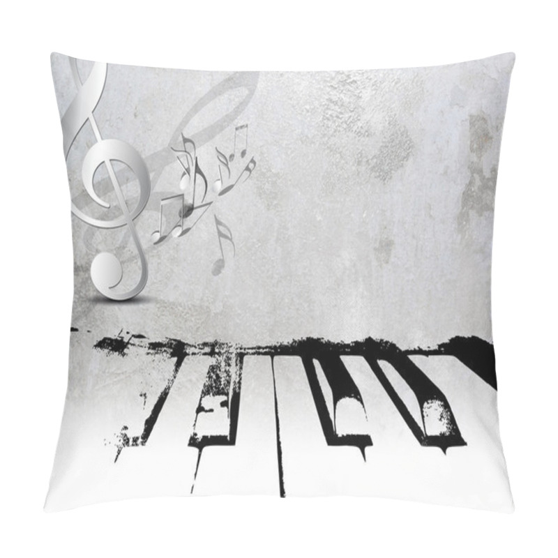 Personality  Grunge Music Background - Piano Sheet Music Pillow Covers