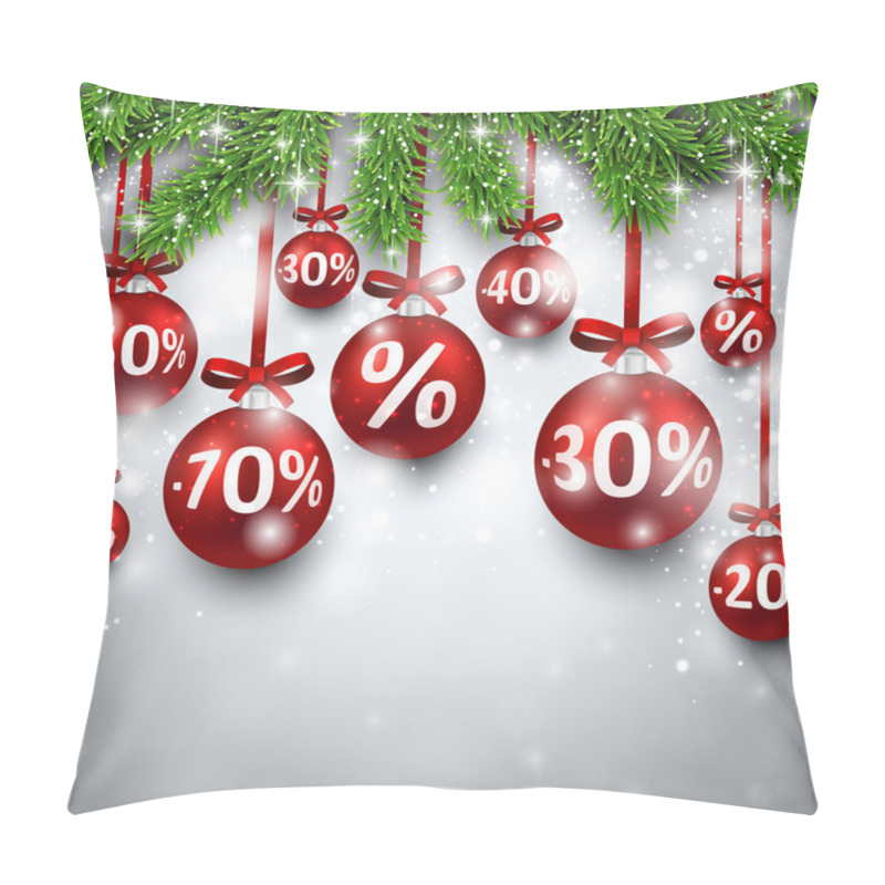 Personality  Christmas Sale Balls With Fir Branches. Pillow Covers