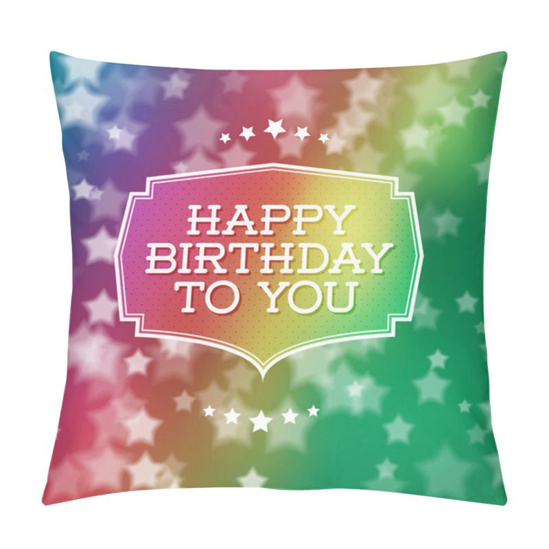 Personality  Happy Birthday Poster Vector Illustration   Pillow Covers