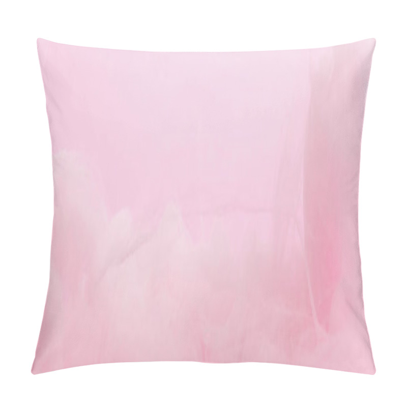 Personality  Close Up View Of Pink Paint Swirls Mixing Isolated On Pink Pillow Covers