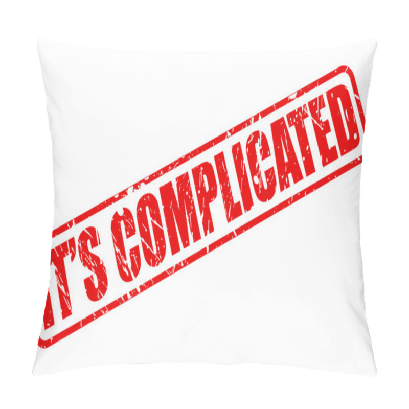 Personality  IT'S COMPLICATED Red Stamp Text Pillow Covers