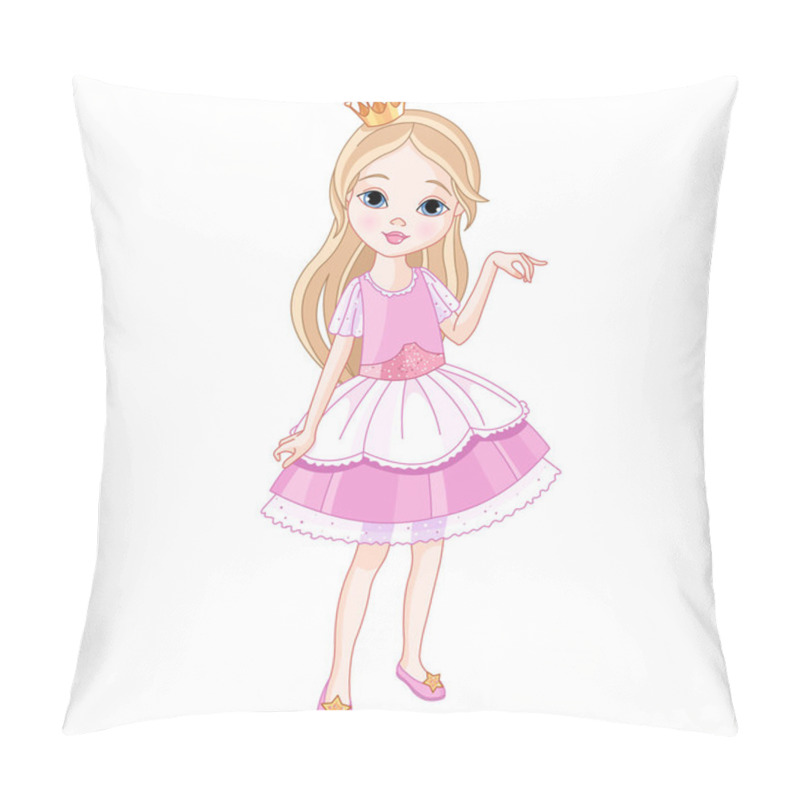 Personality  Cartoon Beautiful Princess, Vector Illustration Pillow Covers