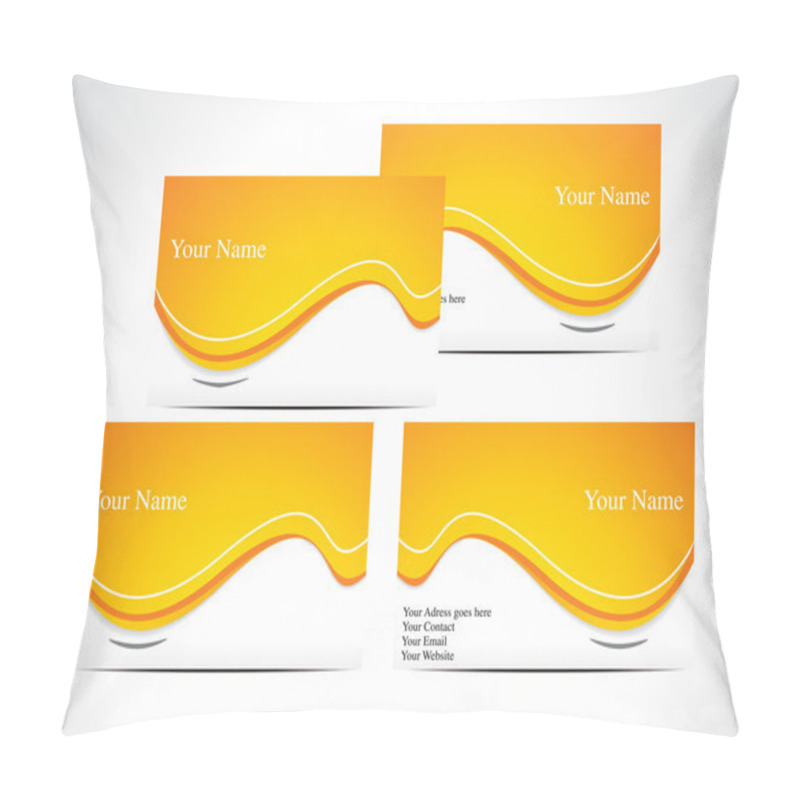 Personality  Abstract Orange Business Card Pillow Covers