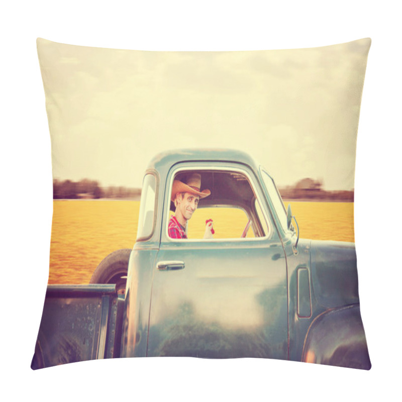 Personality  Man Driving A Truck Pillow Covers