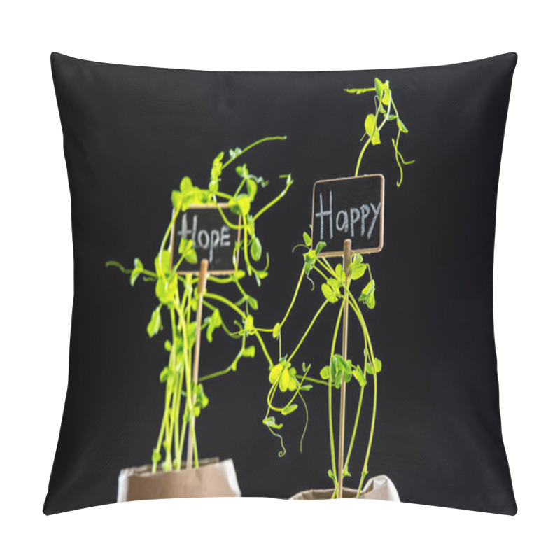 Personality  Fresh Green Plants And Cards  Pillow Covers