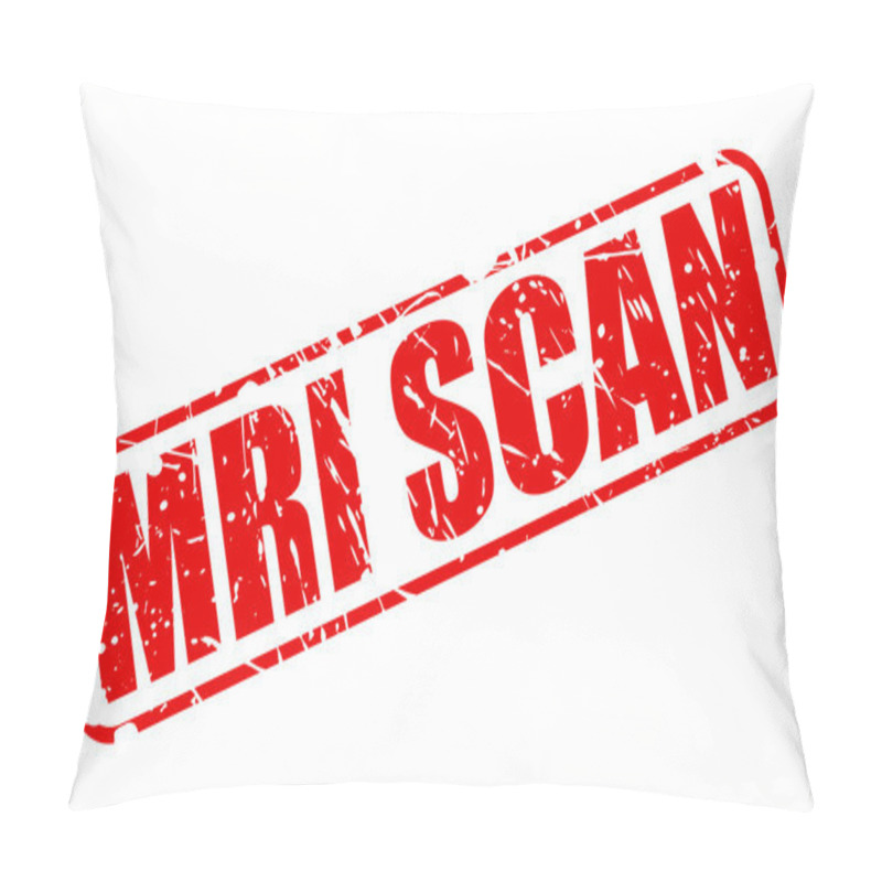 Personality  Mri Scan Red Stamp Text Pillow Covers