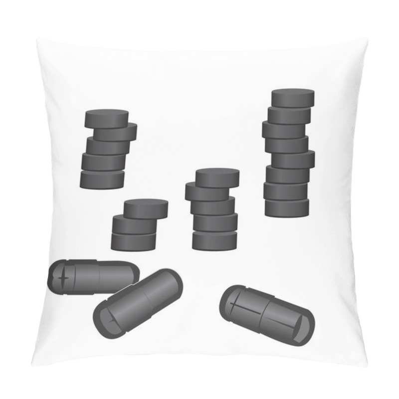 Personality  Charcoal Pills And Capsules Pillow Covers