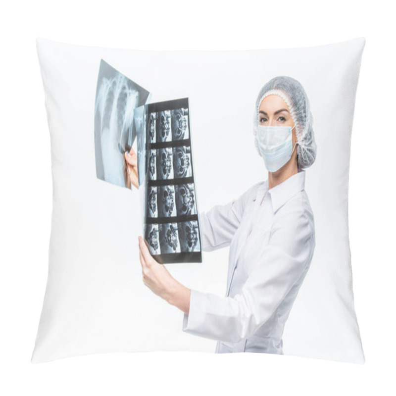 Personality  Doctor Holding X-ray Image Pillow Covers