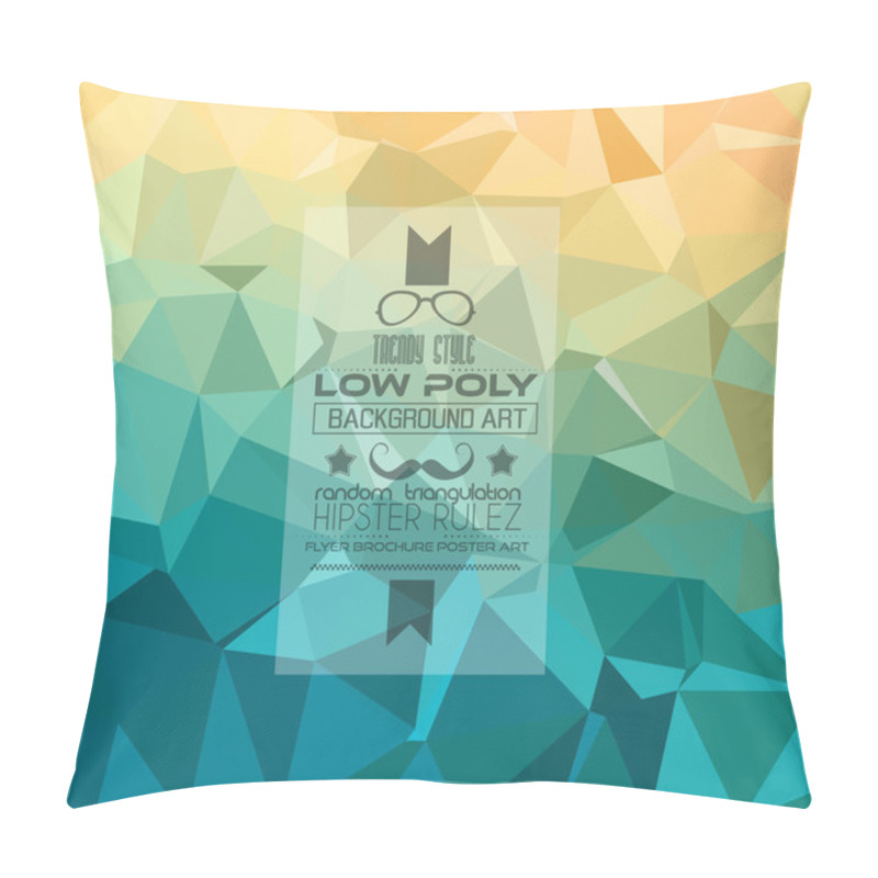 Personality  Low Poly Triangular Trendy Background Pillow Covers