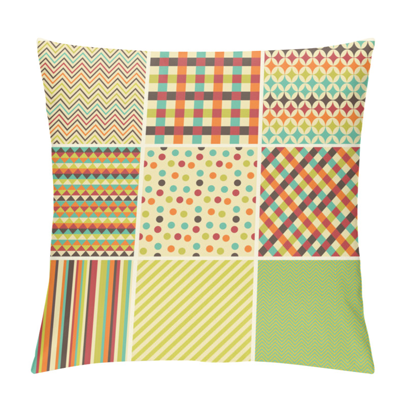 Personality  Seamless Geometric Hipster Background Set. Pillow Covers