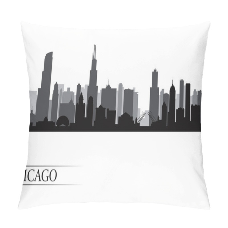 Personality  Chicago City Skyline Detailed Silhouette Pillow Covers