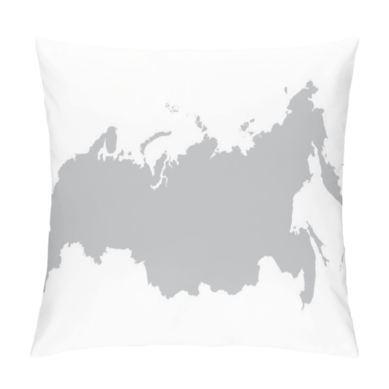 Personality  Grey Map Of Russia Pillow Covers