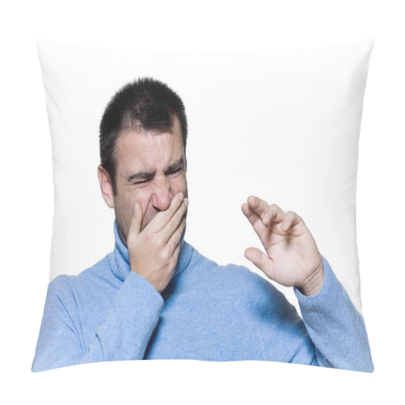 Personality  Man Portrait Unpleasant Smell Stink Pillow Covers