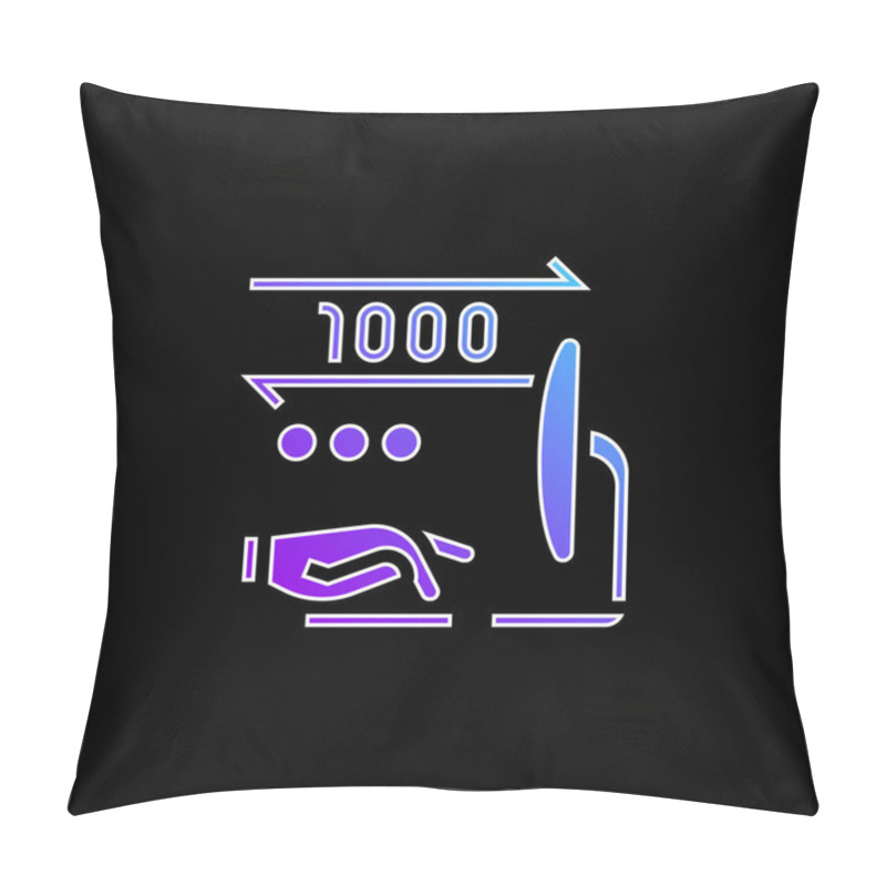 Personality  Binary Blue Gradient Vector Icon Pillow Covers