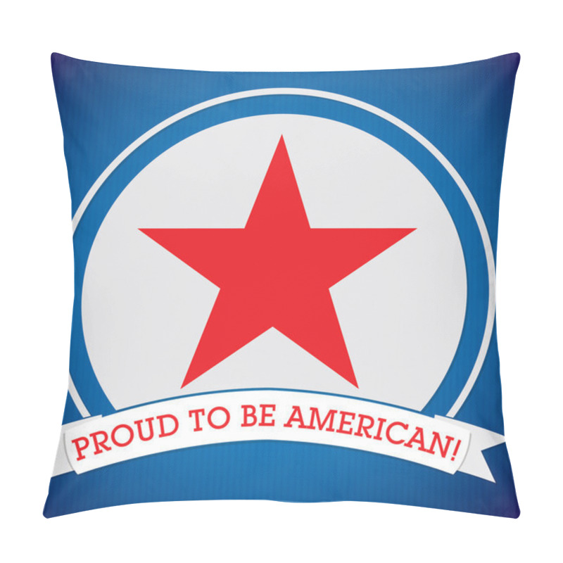 Personality  4th Of July Circle Label Card In Vector Format. Pillow Covers