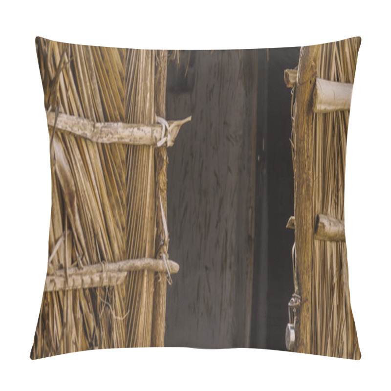 Personality  Poor Indian Village Houses, Closeup Hut Pillow Covers