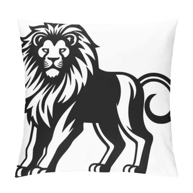 Personality  Lion - Minimalist And Simple Silhouette - Vector Illustration Pillow Covers