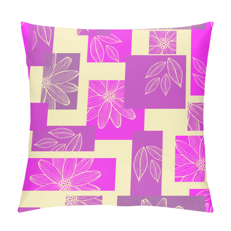 Personality  Seamless Pattern Of Geometric Shapes And Flowers. Pillow Covers