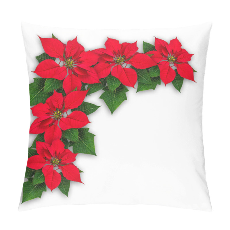 Personality  Poinsettia Flowers Christmas Decoration Pillow Covers