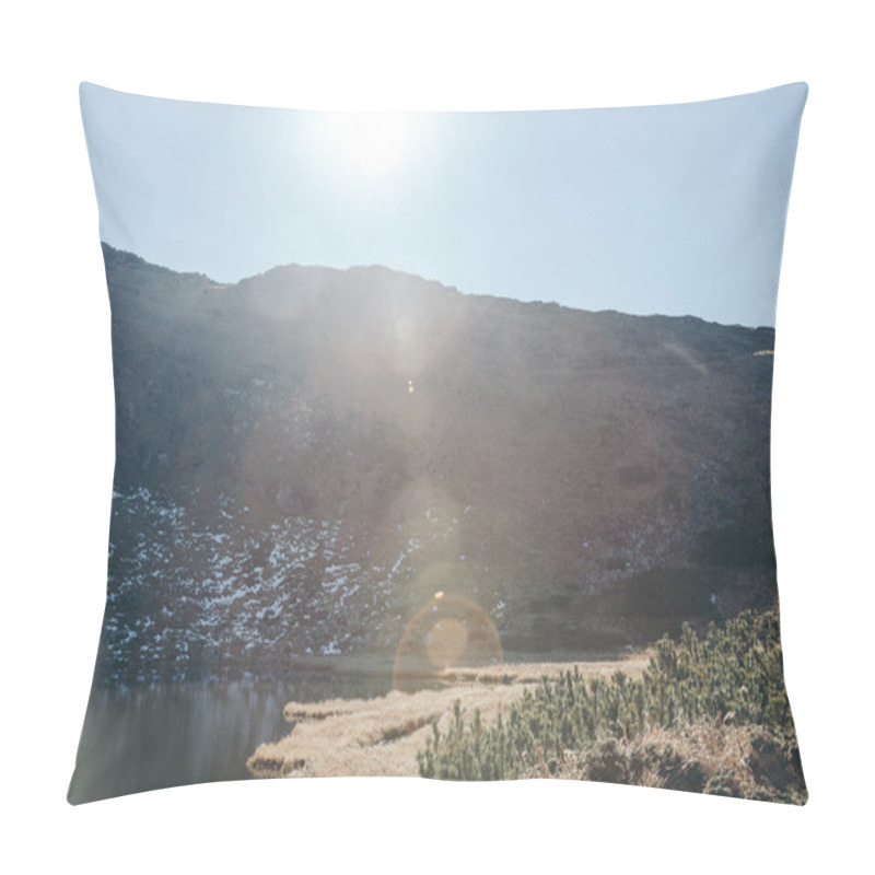 Personality  Scenic Nesamovyte Lake In Carpathian Mountains, Ukraine Pillow Covers