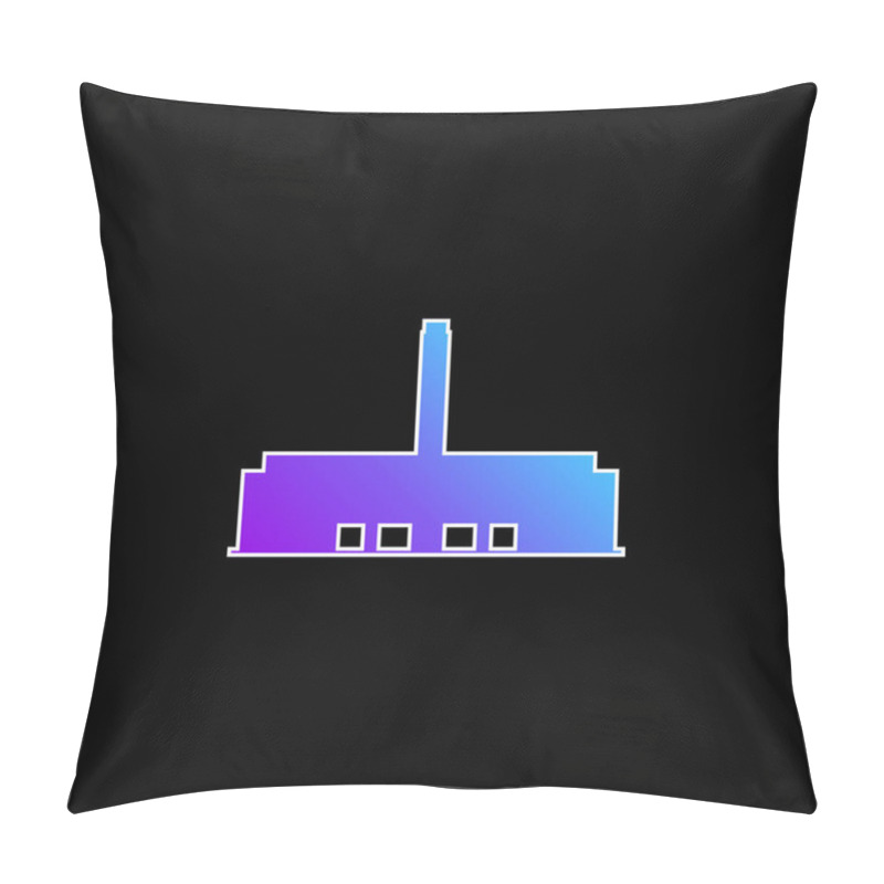 Personality  Art Blue Gradient Vector Icon Pillow Covers