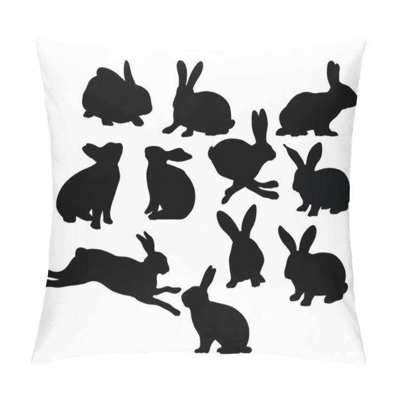 Personality  Cute Rabbit Activity Silhouette  Pillow Covers