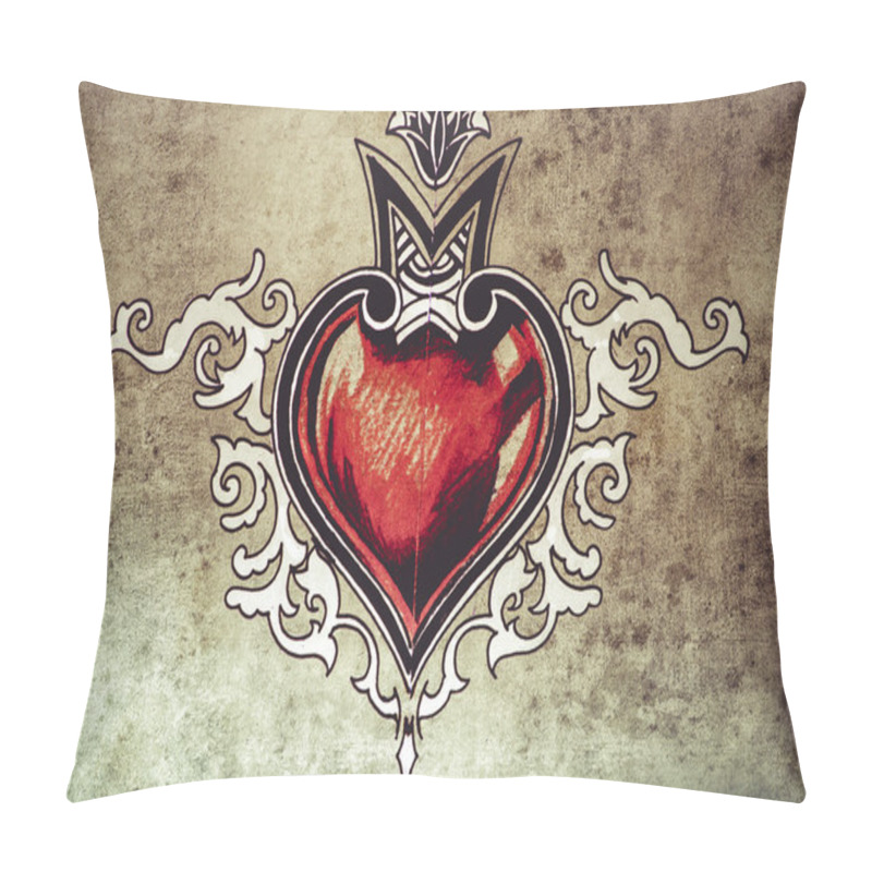 Personality  Sketch Of Tattoo Art Pillow Covers