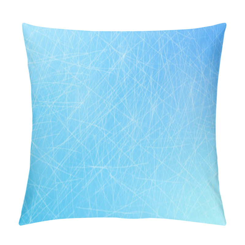 Personality  Ice Rink Top View, Icy Texture With Skate Traces Pillow Covers