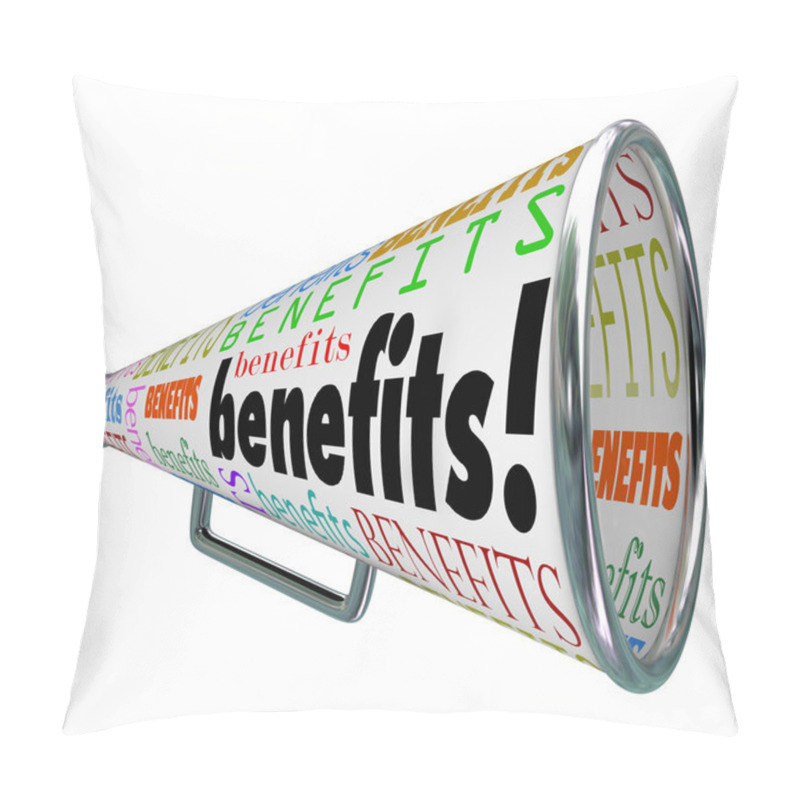 Personality  Benefits Megaphone Bullhorn Advertise Features Of Product Pillow Covers