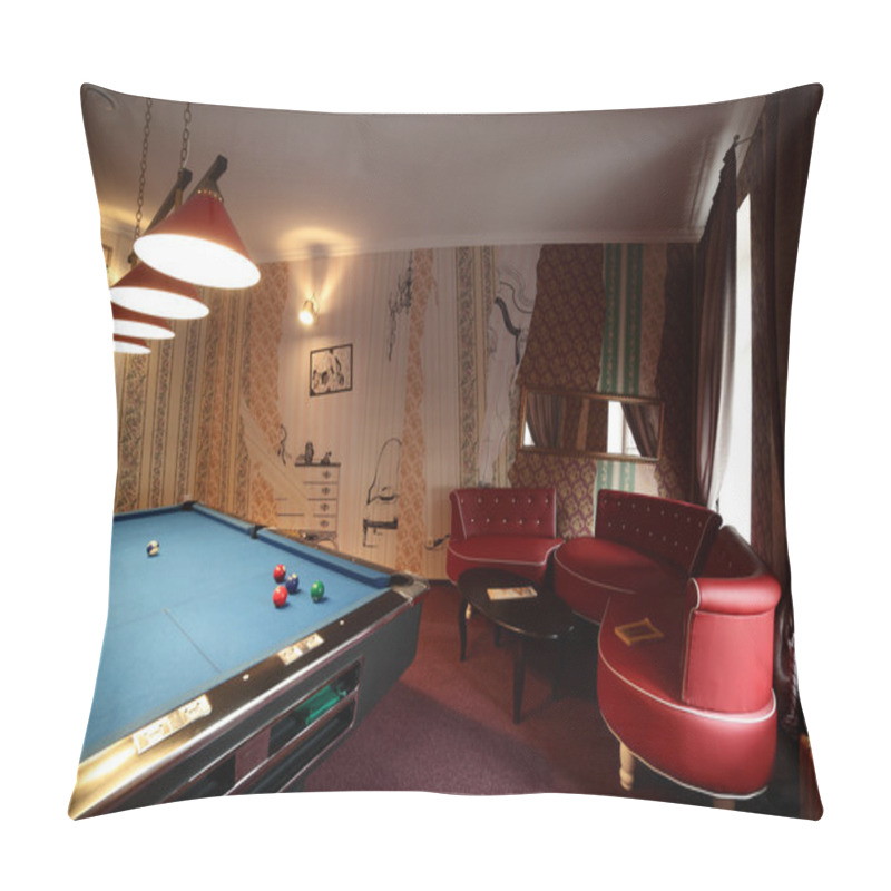 Personality  Interior Of Beautiful And Modern Billiard Pillow Covers