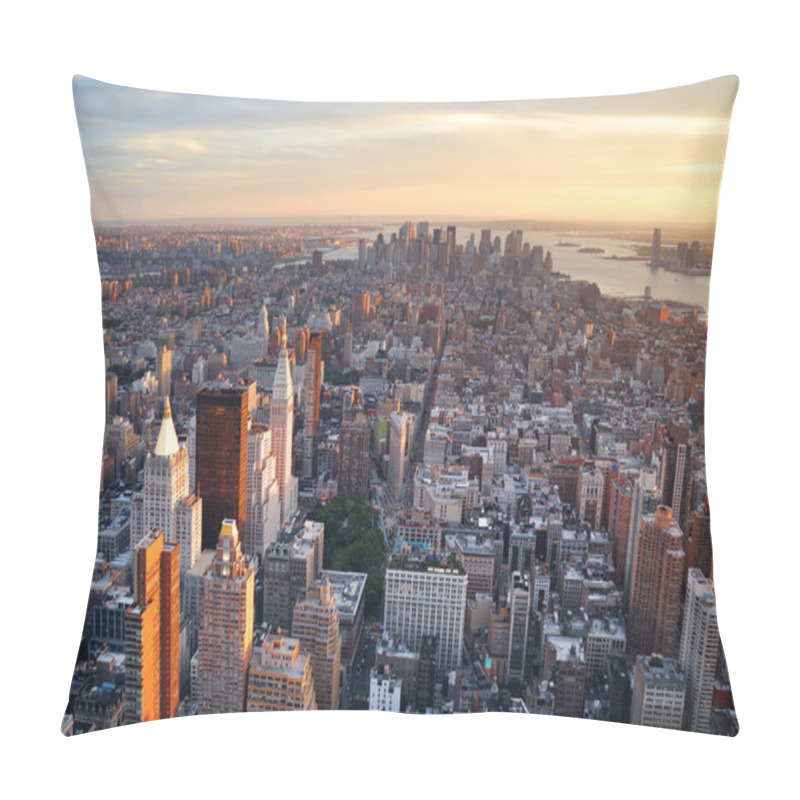 Personality  New York City Aerial View Pillow Covers