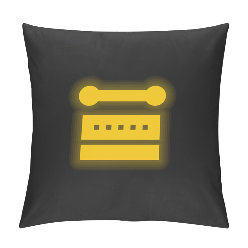 Personality  Bodhr N Yellow Glowing Neon Icon Pillow Covers