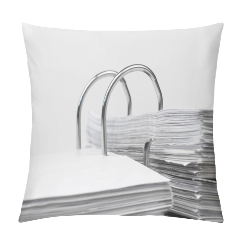 Personality  Open Folder With Documents Filed Pillow Covers