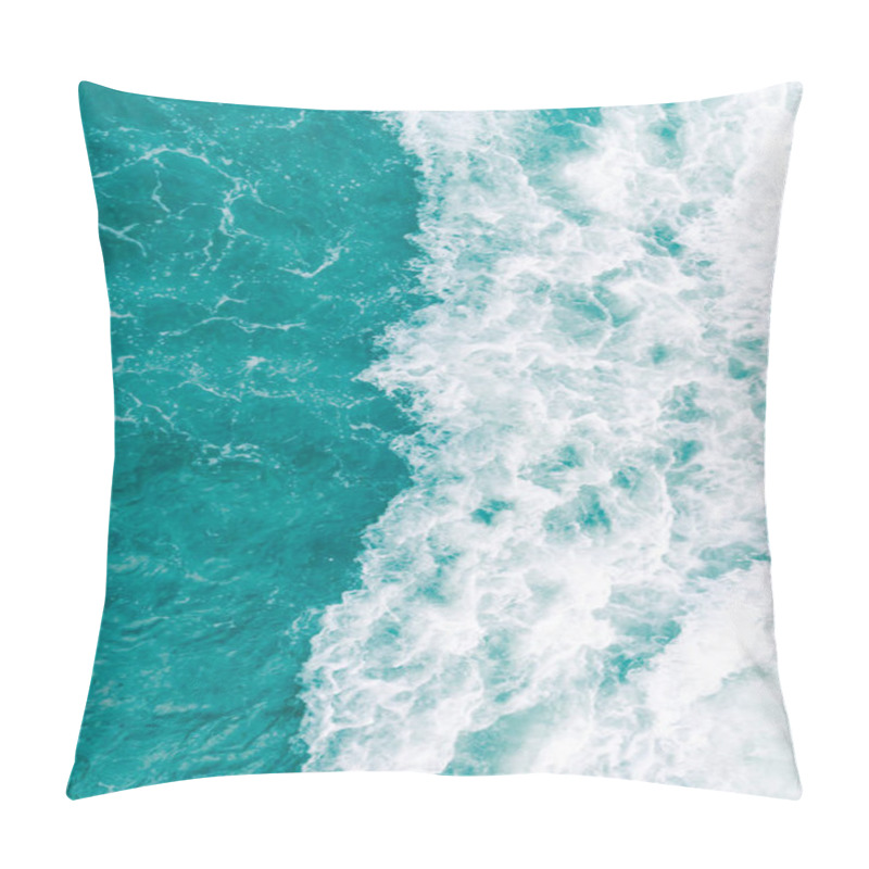 Personality  Turquoise Olive Green Ocean Wave During Summer Tide, Abstract  Pillow Covers